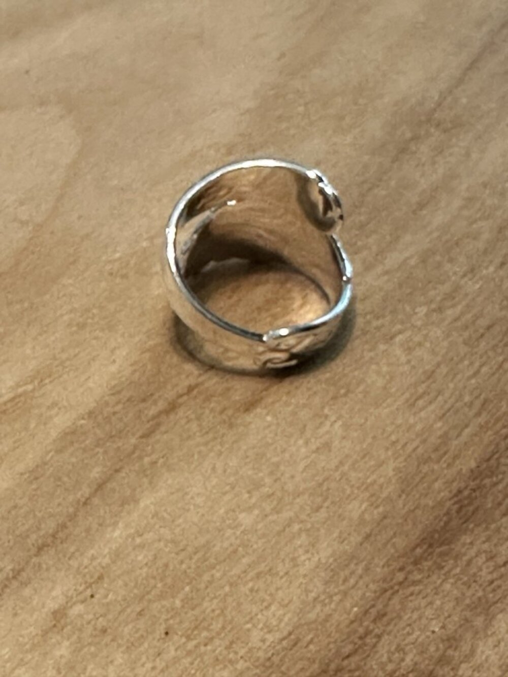 Premier Designs PD  adjustable Silver spoon Wrap Ring Size 6.5 Retro - Picture 6 of 8